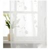 Pastoral Fresh White Embroidered Flower Vine Sheer Curtain Living Room Balcony Partition