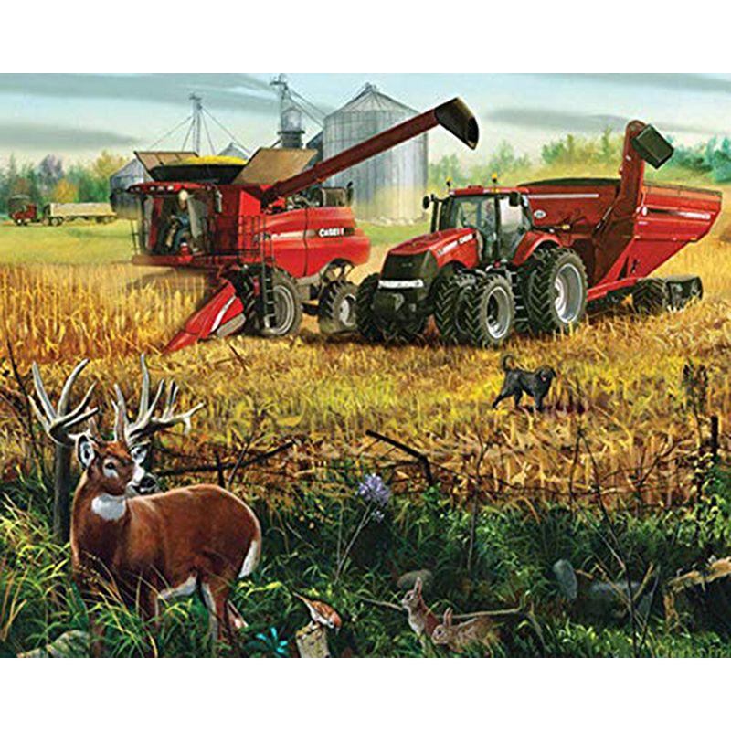 5D Diy Diamond Painting Tractor Rhinestone Art Diamond Embroidery Car Landscape Cross Stitch Full Drill Home Decor Gif