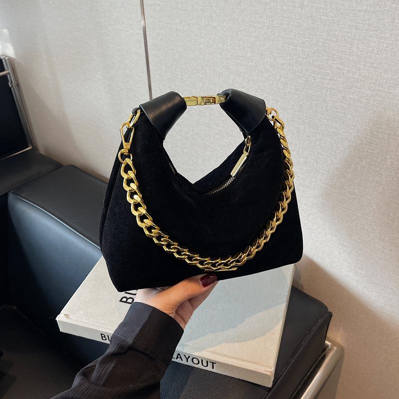 Оптовая цепочная сумка женская 2025 осень и зима новая ретро сумка под мышкой универсальная на плечо сумка-мессенджер