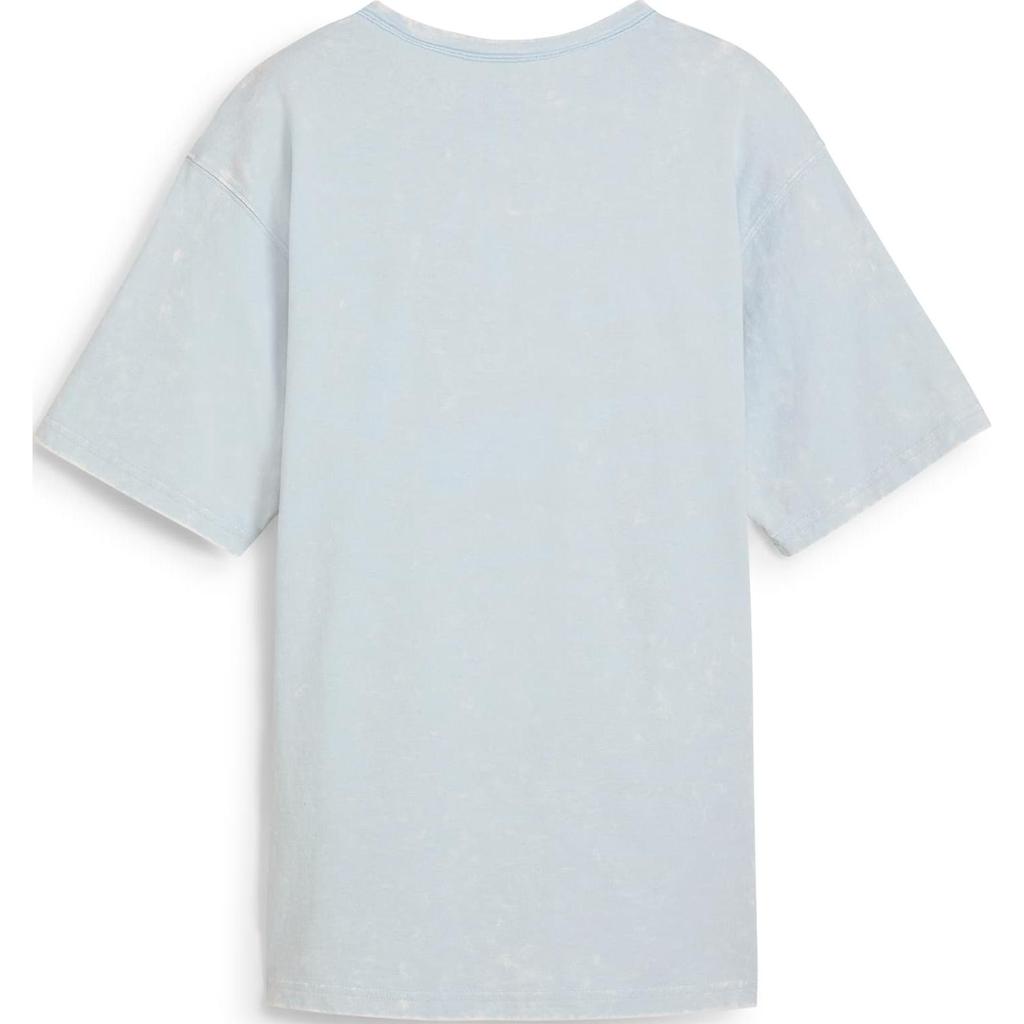 Puma Женская футболка с круглым вырезом, свободного кроя, с коротким рукавом, с однотонным логотипом, топы, цвет 'Морозная роса' 626801-26