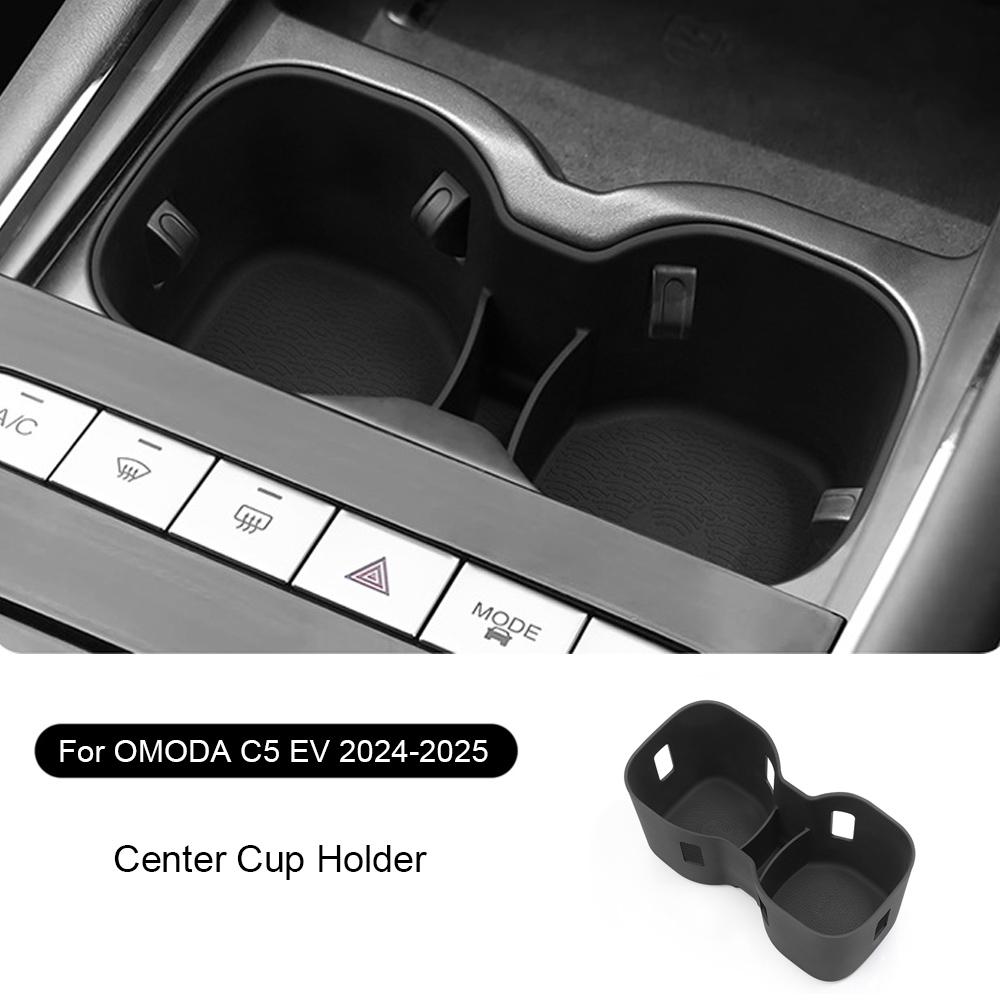 Для Chery OMODA C5 EV 2024-2025 Центральная беспроводная зарядная площадка Нескользящий центральный блок управления Нижний ящик для хранения Органайзер в подлокотнике