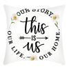 New Green Plant Chrysanthemum Print Letter Print Pillow Cover Home Sofa Cushion Cover