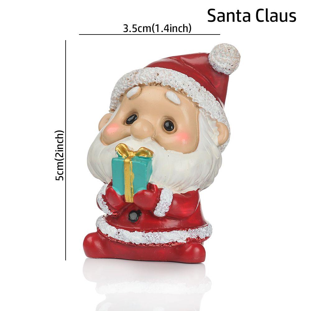 Игрушки Дед Мороз Мультяшный Рождественская Фигурка Настольные Украшения Кукольный домик Декор Микро Ландшафт