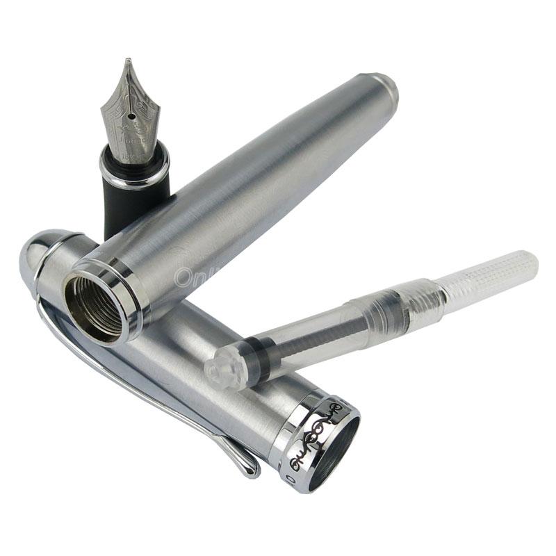 Jinhao X750 Металлическая нержавеющая сталь Ираурита 18 KGP 0.5 мм Средний наконечник Перьевая ручка Благородная Офисная Школьная Профессиональная Канцелярия