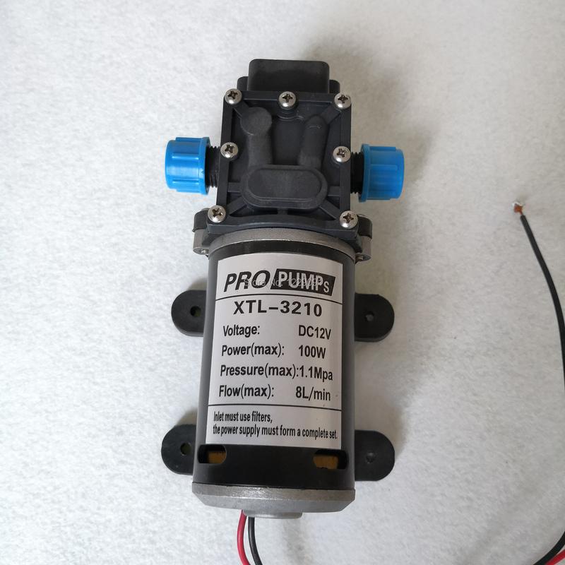 Self suction water pump 100W Diaphragm high pressure small 12 volt 24 volt dc diaphragm Water Pump 8L/min