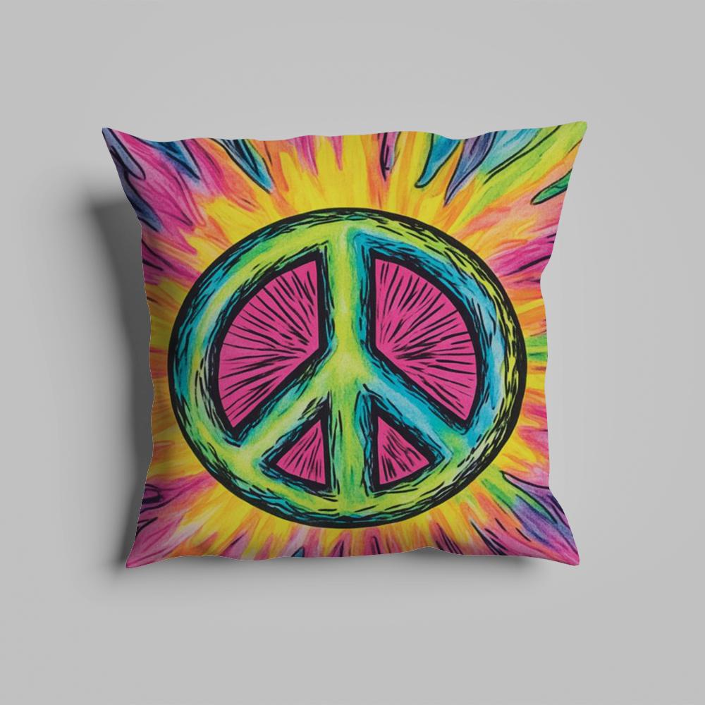 Pillow Case luxurious home office, sofa decorative Multi sized car seat cushions, pillowcases Peace sign flower sunshine