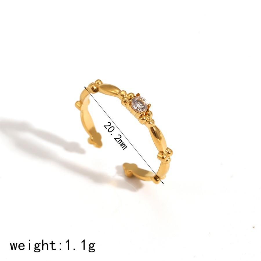 Геометрическое регулируемое кольцо из нержавеющей стали с бриллиантами для женщин и современная мода