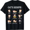 Смешная футболка с кошкой Резюме кошки Жизнь кошки Животное Футболка