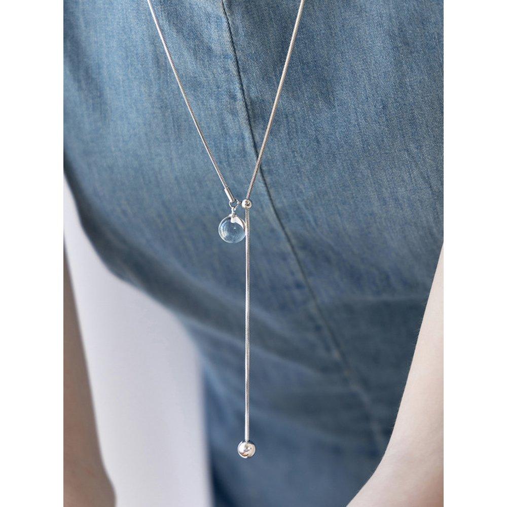 Gem Point Y-Line Long Necklace Nz2492