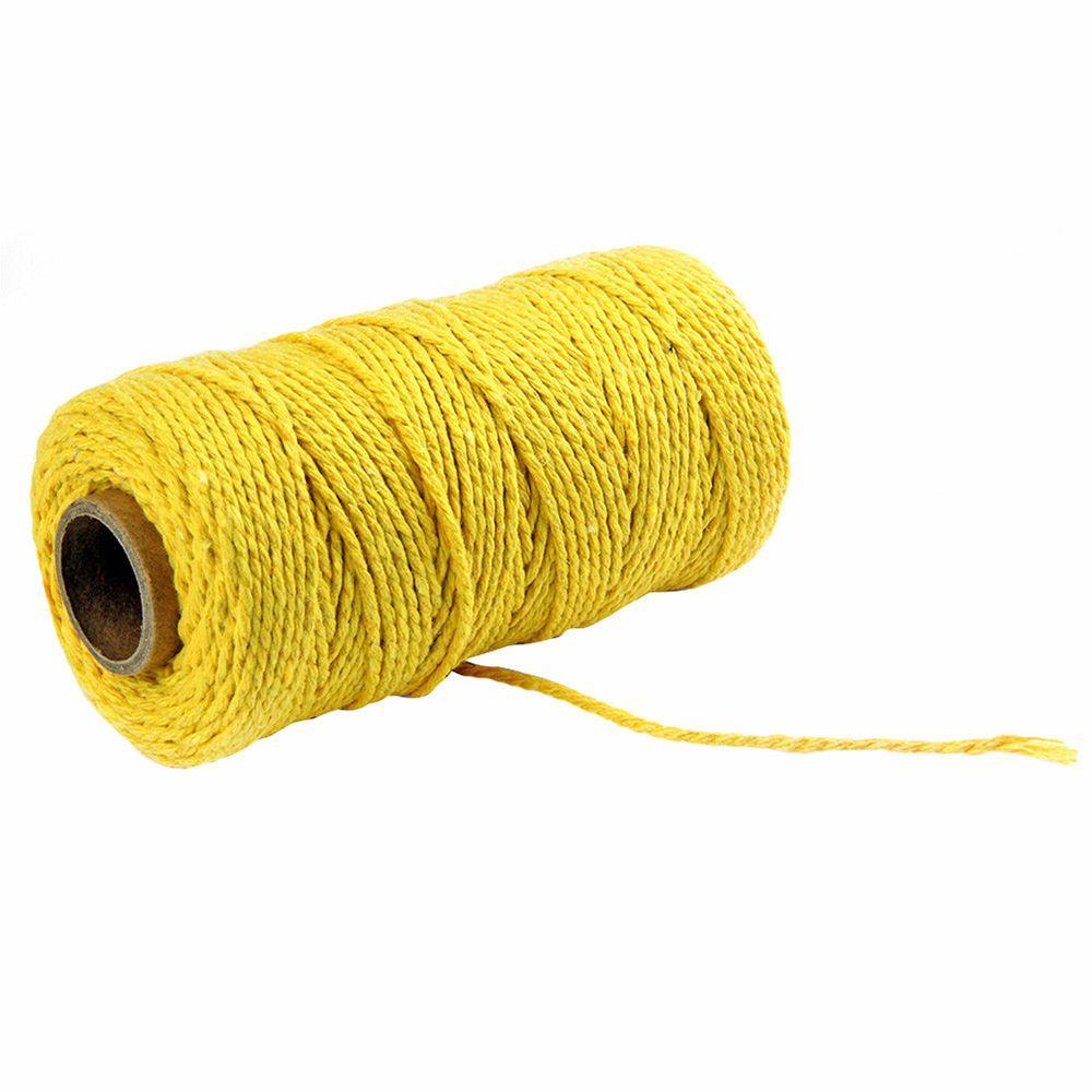 Multicolor 100m Long/100Yard Crafts Macrame DIY Twisted Cord Cotton Rope Home Textiles Linen String