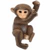 Resin Garden Monkey Statue Beige Chimpanzee Sculpture Durable Hanging Animal Ornament