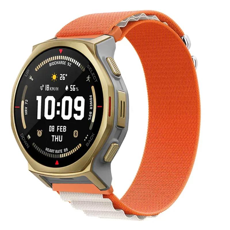 22 мм 20 мм Альпийский нейлоновый ремешок для Amazfit T-Rex3 Pro 48 мм 44 мм/Balance 2-1 Спортивный браслет Для Amazfit Active 2 Аксессуары для ремешка