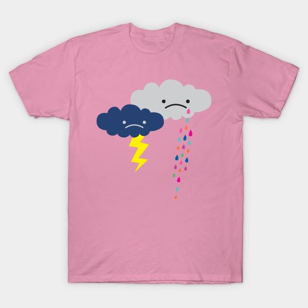 Футболка женская Sad Rain Clouds Ii Harajuku Print Kawaii футболка летняя женская футболка с коротким рукавом топ футболка