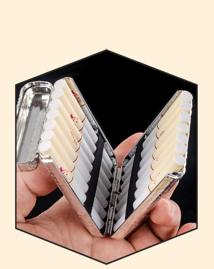 14-Count Triple-Fold Cigarette Case - Peaky Blinders Style, Metal, Creative, Portable, King-Size, Shelby Inspired.