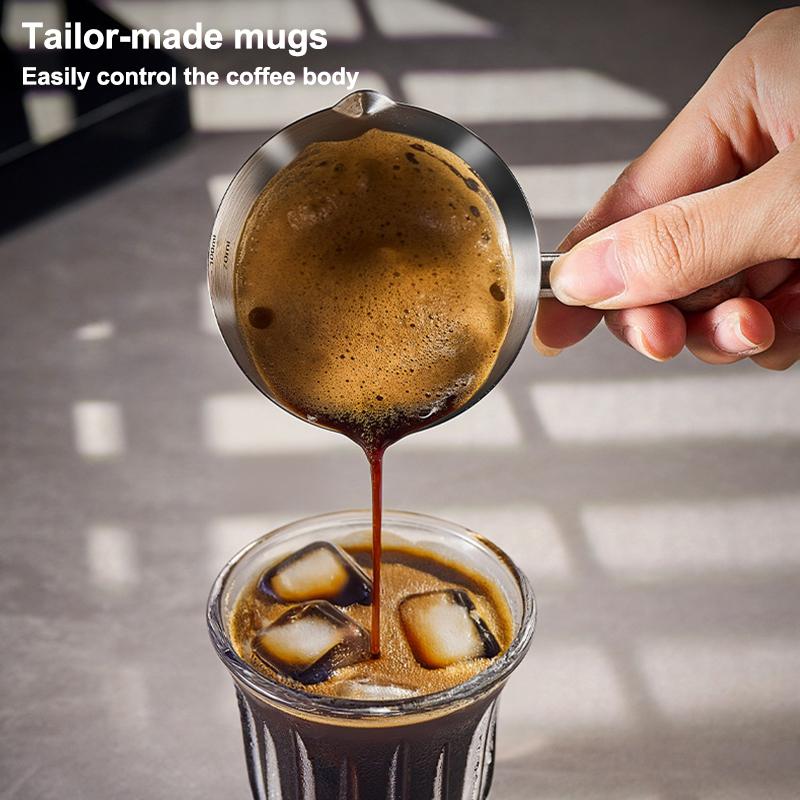 Мерный стаканчик для эспрессо, Маленькие стаканчики для эспрессо с ручкой, Мини-аксессуар для кофейни с V-образным носиком