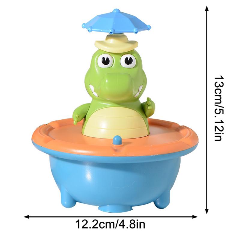 Bath Toys For Toddlers - Light Up Crocodile Fountain With 4 Spray Modes, For Bathroom & Swimming Pool ABS Plastic Bath Toy