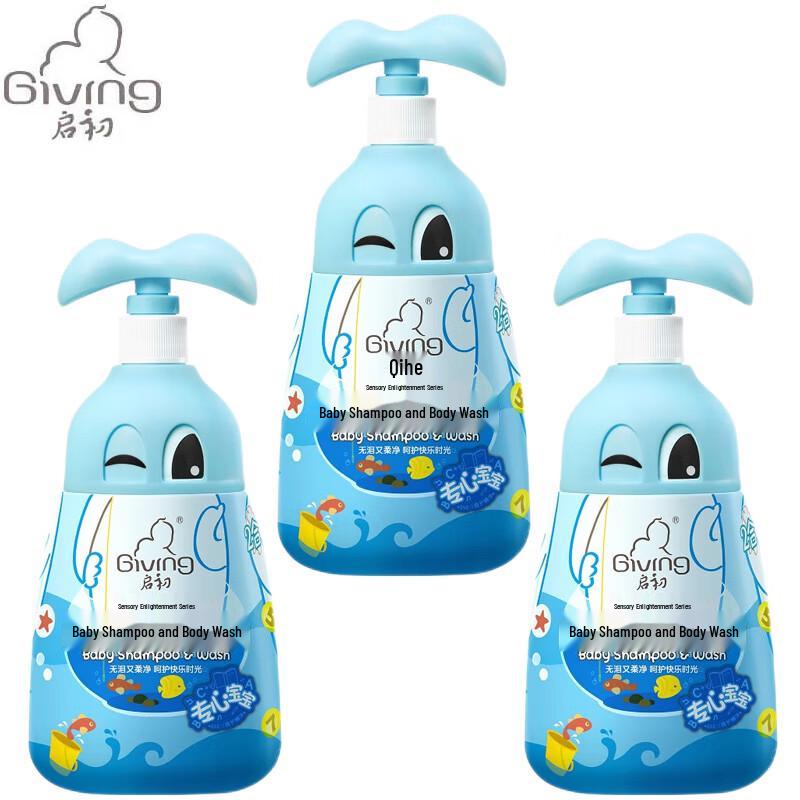Qichu GIVING Baby Shampoo & Shower Gel Family Pack
