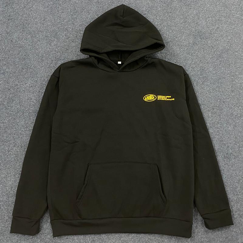 Европейско-американский минималистичный тренд, принт с буквами, повседневная толстовка с капюшоном свободного кроя для мужчин и женщин