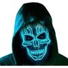 Halloween Glowing Mask, Skull Horror Mask LED Cold Light Party Dance Costume Props