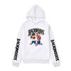 Mens Oversized Hooded Sweatshirt With Cartoon Print Fleece-Lined Winter Casual Top