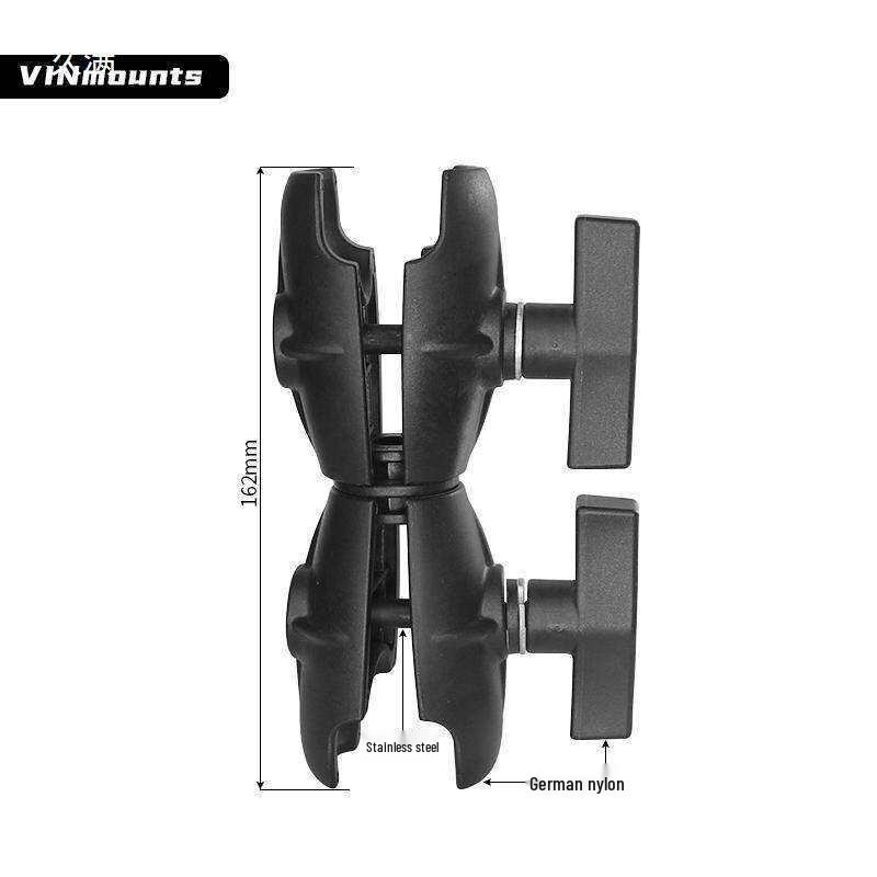 Desert Off-Road Anti-Shake Tablet Mount for 1.5-Inch Ball Head, 16cm Double Joint Rod