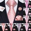Мужской кораллово-розовый галстук с бутоньеркой, свадебный шелковый галстук с пейсли, дизайнерский набор запонок, носовой платок