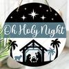 Подвеска «Святая ночь», украшение для стен или дверей дома, плоская деревянная 2D, рождественское украшение, подарки для друзей и семьи