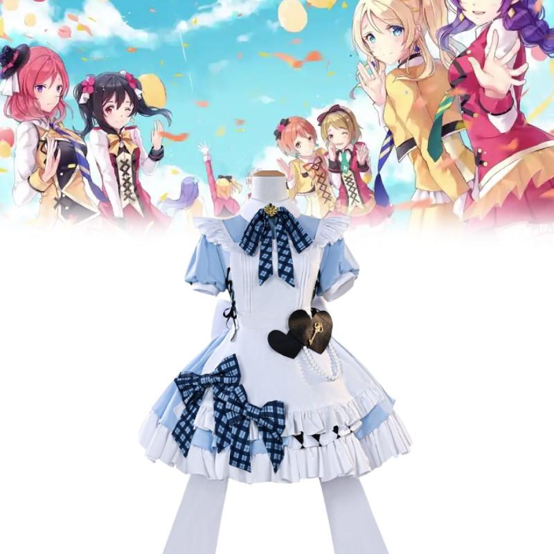 Косплей-костюм Lovelive с белыми чулками до бедра для ролевой игры