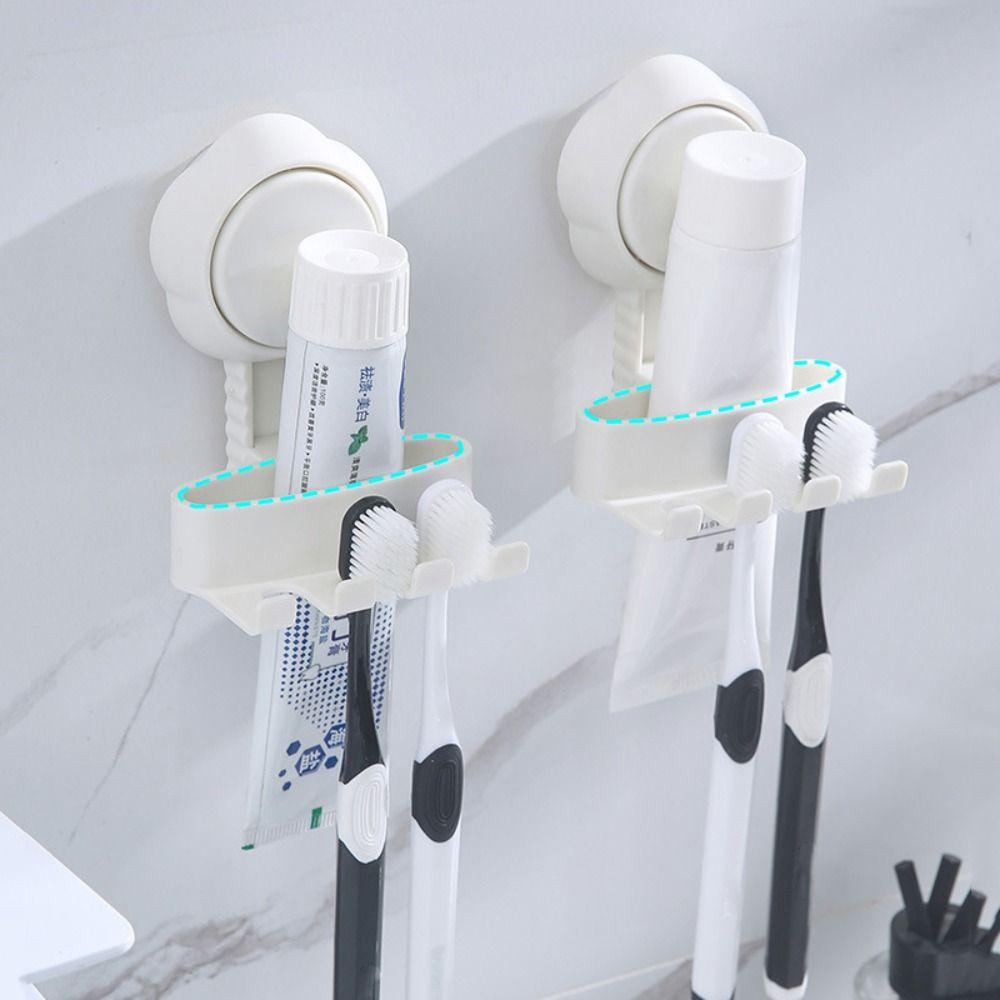 Wall Mount Toothbrush Wall Rack 3 Slots Toothbrush Hanger New Toothpaste Holder