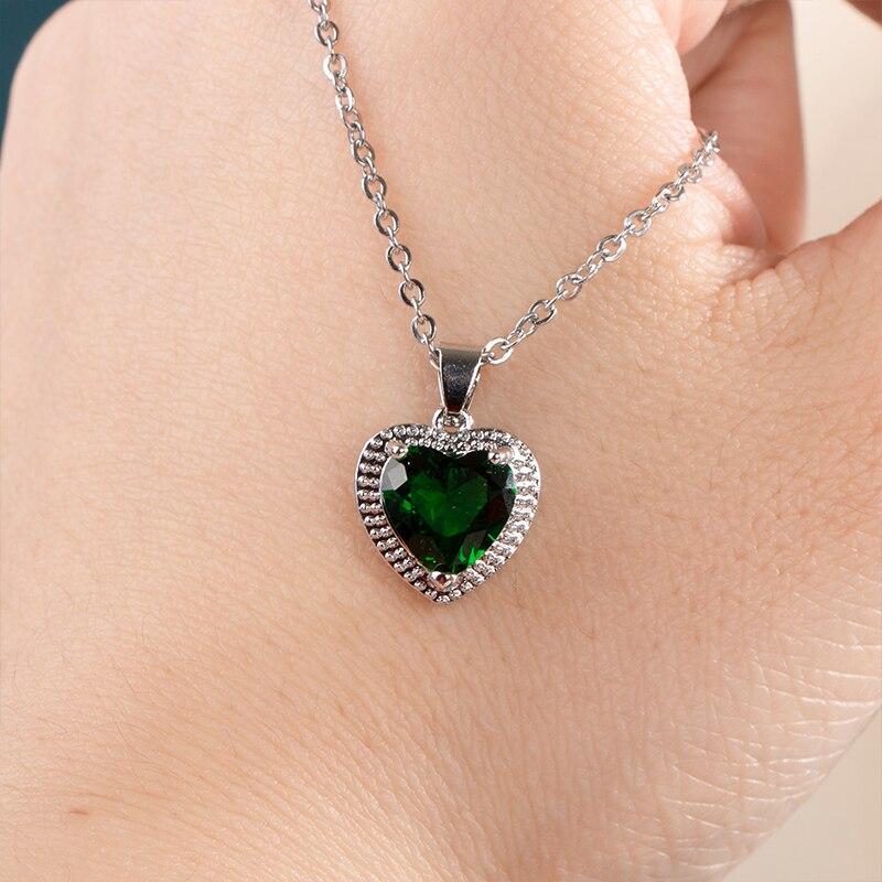 BELLA BOX Изысканный красный кулон с кубическим цирконием, ожерелье, роскошные аксессуары для свадебной церемонии и вечеринки для женщин, модные ювелирные изделия