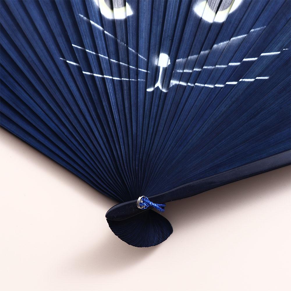 Cat Patterns Summer Gift Handmade Bamboo Wooden Fan Crafts Folding Fan Home Decoration Silk Fan