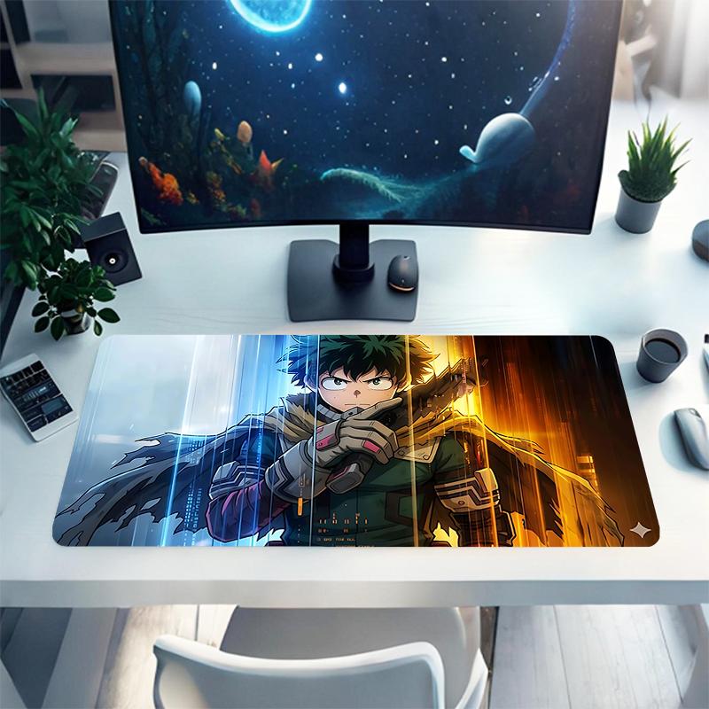 1Pc Heroic Battle Scene Gaming Mouse Pad Keyboard Desk Mat Non-slip Rubber Lock Edge Waterproof Computer Mousepad for Office Home Decor Y1507