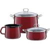 Набор посуды Nouvelle Rosso, эмалированный, 3 предмета (0520-008)
