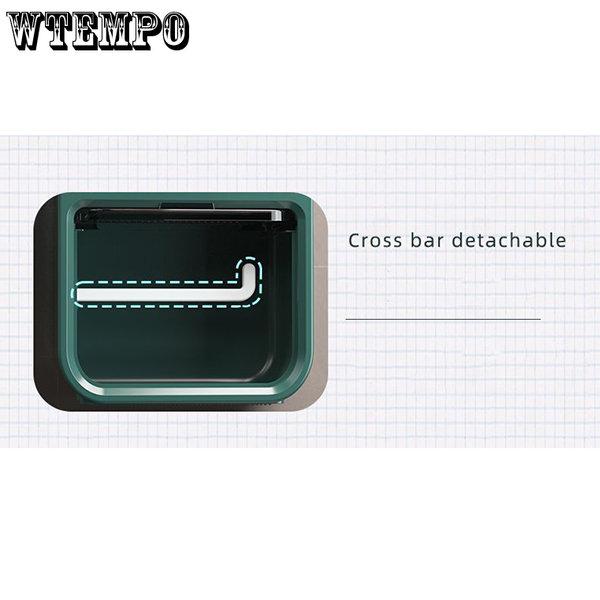 WTEMPO Коробка для туалетной бумаги Стеллаж для хранения туалетной бумаги Водонепроницаемая неперфорированная полка для салфеток Высококачественная настенная коробка для рулонной бумаги