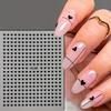 6Pcs Mini Heart Nail Stickers Laser-Cut Love-Themed DIY Nail Patch Decoration, Romantic Nail Art|Romantic Nail Design Stickers