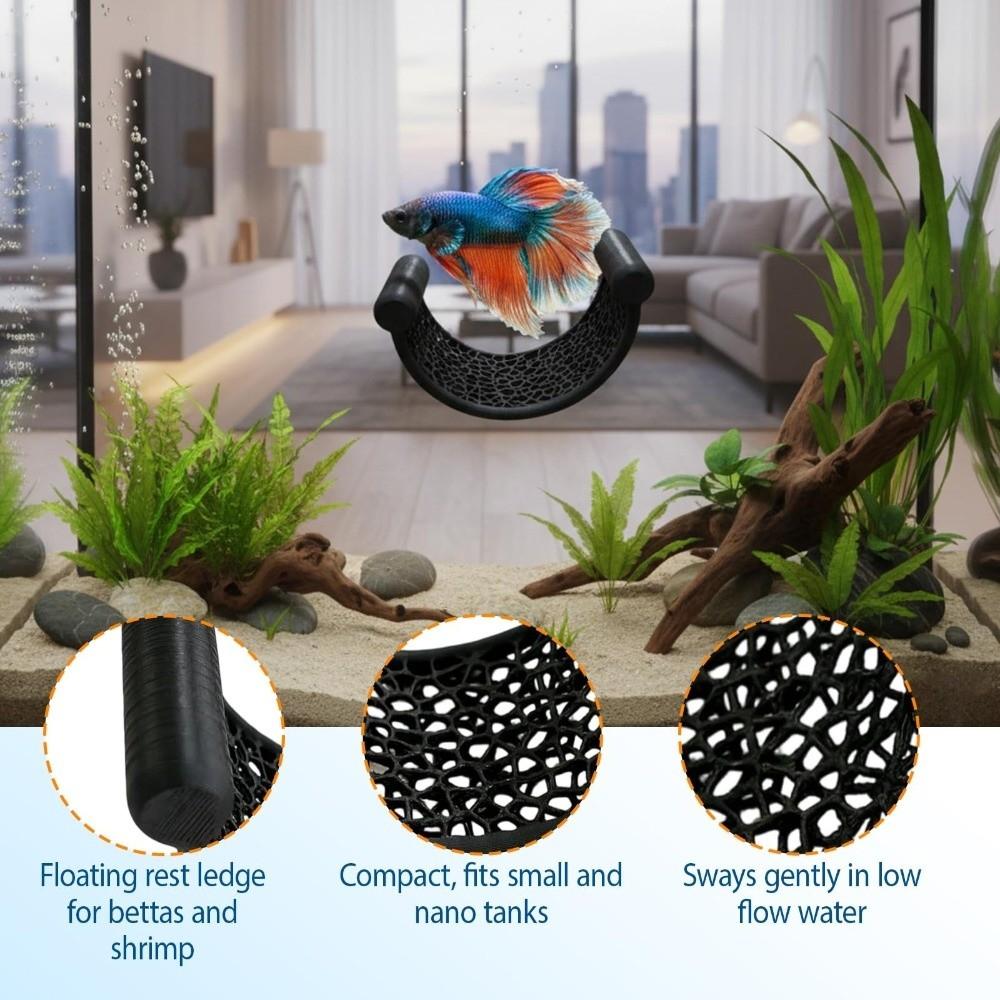 Plastic Betta Fish Hammock 3D Printing Aquarium Resting Platforms for Rest Sleeping Playing