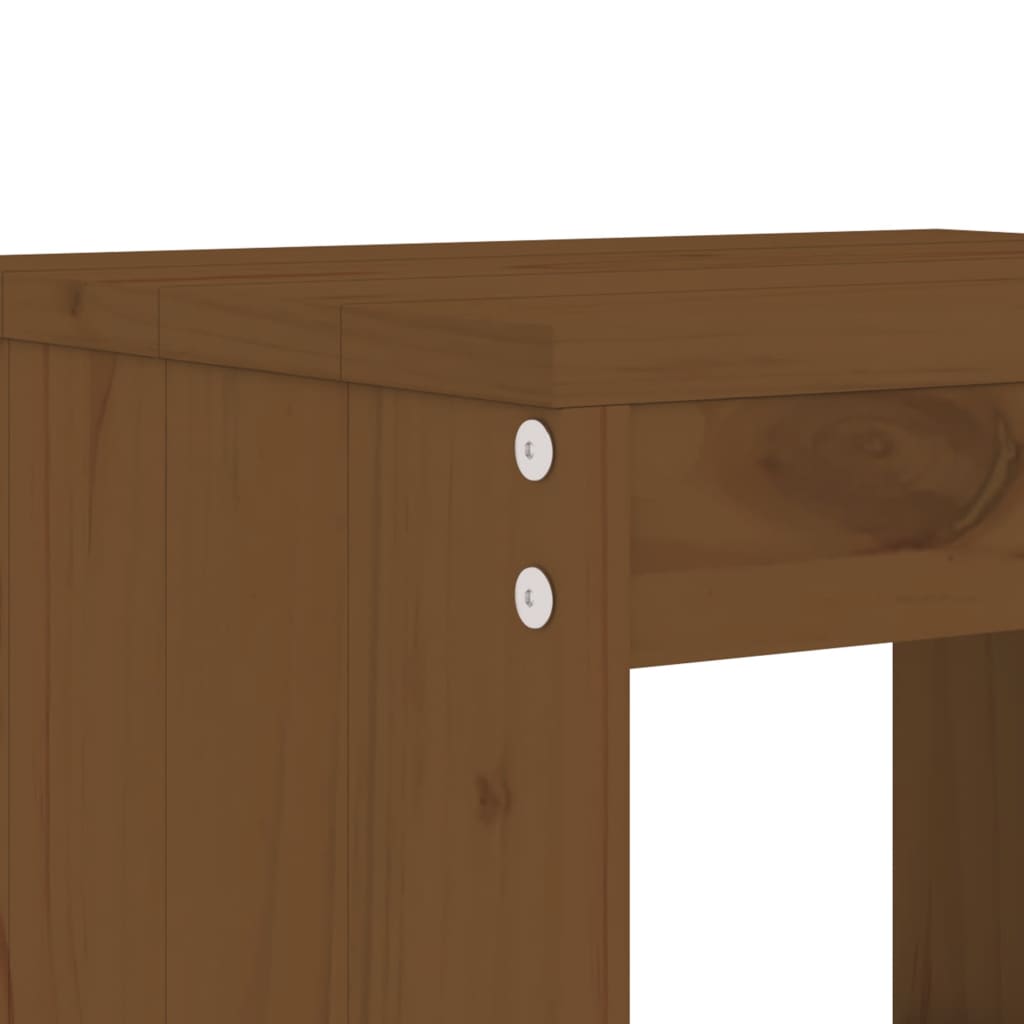 3 Piece Garden Bistro Set Honey Brown Solid Pine Wood