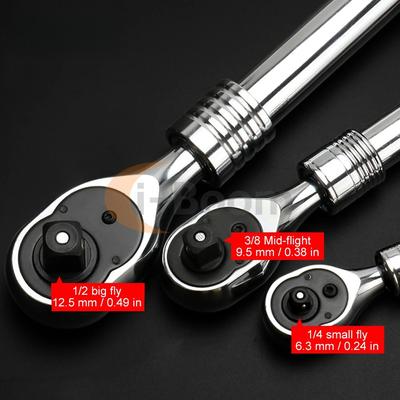 1/4" 3/8" 1/2" дюймовый ключ с храповым механизмом, 72 зубца, телескопический торцевой ключ с трещоткой, инструментальная пластина, рукоятка с трещоткой, инструменты для гаечного ключа