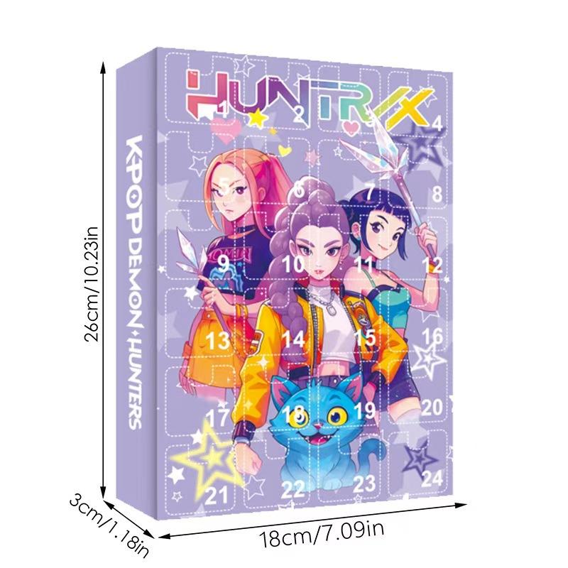 KPOP Witch Hunters Keychain Poke Happy Christmas Calendar Blind Box Car Keychain Acrylic Pendant