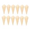 COLLBATH 100pcs Disposable Wooden Cones for Ice Cream, Dessert, Candy, Finger Food, Party Meal Serving