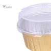 20Pcs Tinfoil Box with Lid Reusable Disposable Round Food Grade Non-Stick Oven Safe Cupcake Container Aluminum Foil Bowl Baking Mold Kitchen Supplies