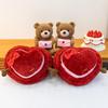 Межграничная Плюшевая Игрушка Медведь с Сердечком - Милый Компаньон Подарок для Пар и Дней Рождения