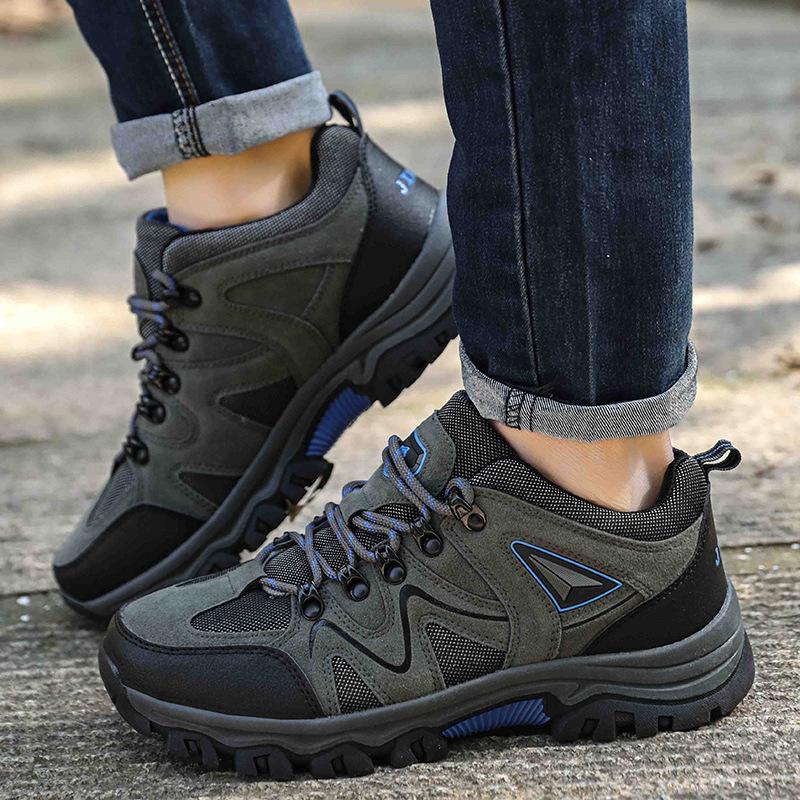 Всесезонные походные ботинки для улицы, водонепроницаемые и нескользящие низкие ботинки для пеших прогулок, мужская обувь для путешествий