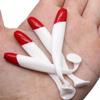 20pcs/set Silicone Carp Bass Red Head White Body 5.5/6.3/7/9/12cm T Tail Worm Soft Bait Flying Fishing Lure Fishing Lure Soft Lure