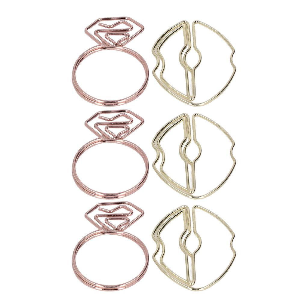 100 шт. Металлические скрепки для бумаги Губы Кольца Форма Нескользящие Портативные Милые Скрепки для Файлового Классификатора
