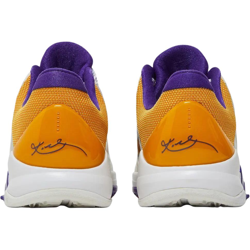 Nike Детские баскетбольные кроссовки Zoom Kobe 5 Low White Purple Yellow 386647-100