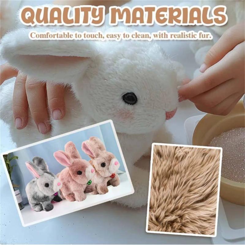 , Мой реалистичный кролик, прыгающий, дергающийся, трясущийся, интерактивный кролик ручной работы, мягкая игрушка для детей, пасхальный подарок