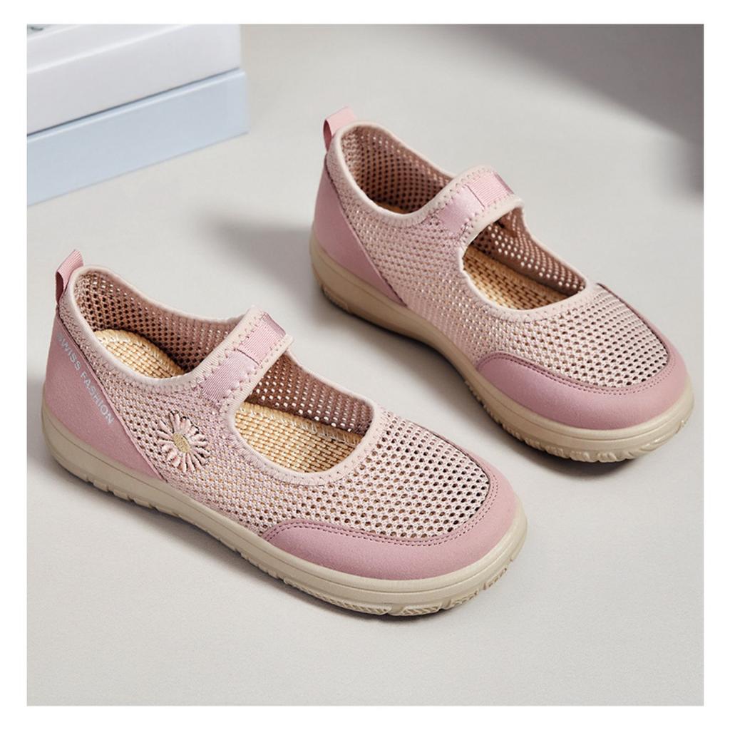 Летняя женская новая повседневная обувь с выемками, дышащая, мягкая подошва, удобная обувь