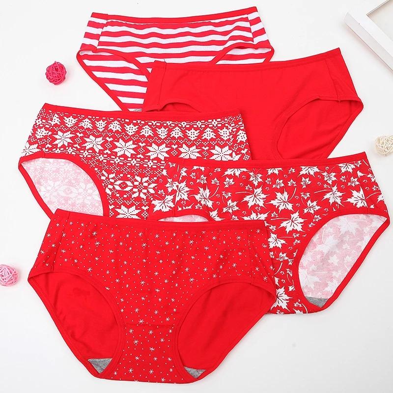 5Pcs Women‘s Panties Cotton Breathable Underwear Seamless Cute Bow Girls Briefs Female Lingerie