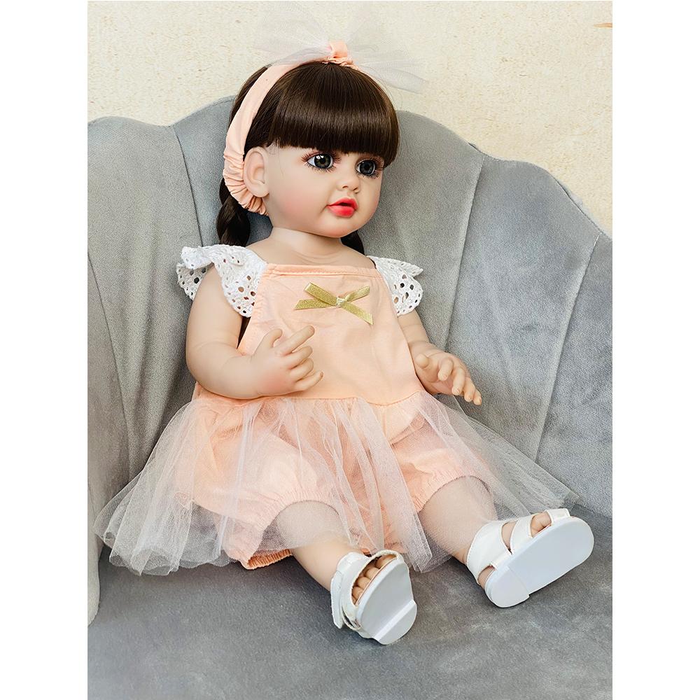 Мягкая кукла реборн, реалистичная мини-кукла реборн с волосами, кукла для девочек, подарок на день рождения, игрушка